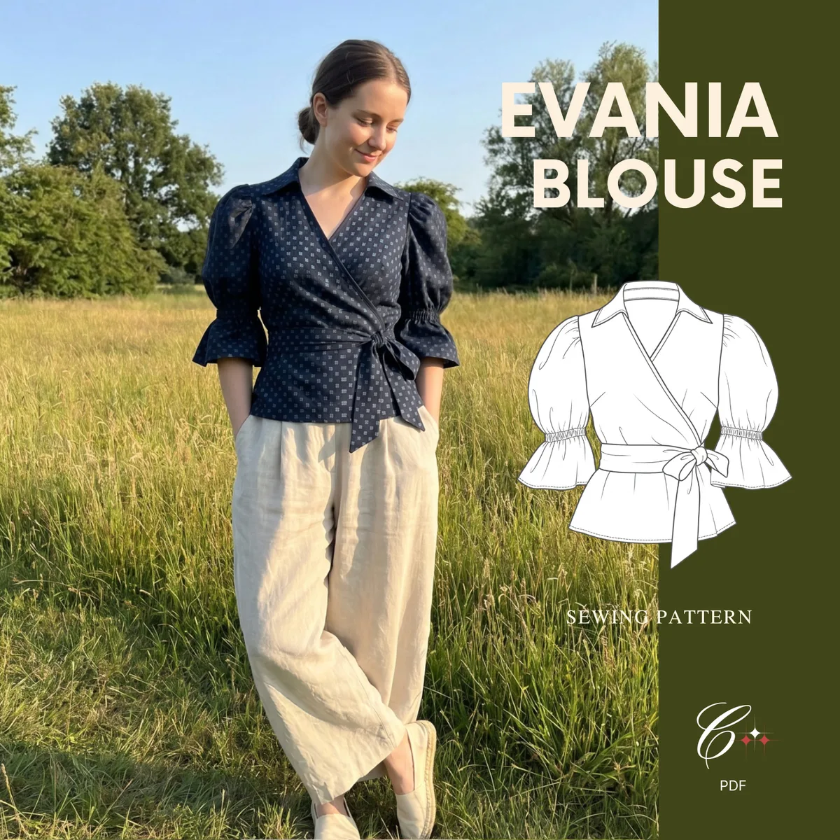Evania Blouse sewing pattern